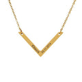 Personalized V Bar Necklace with Engraving - Gift for Her, Mother's Day, Christmas, Birthdays