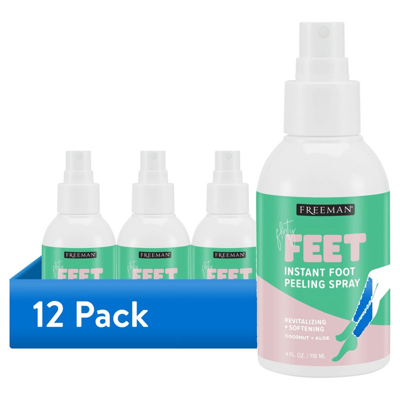 Freeman Softening & Peeling Foot Spray with Coconut & Aloe - 12 Pack, 4 fl oz