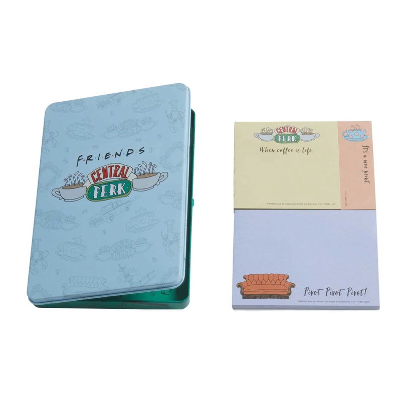Friends Central Perk Sticky Note Tin Set - Icon & Quote Notepads for Fans