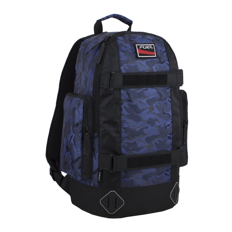Blue Fuel Unisex Pro Skater Backpack with Adjustable Dual Straps – 15in Tech Sleeve