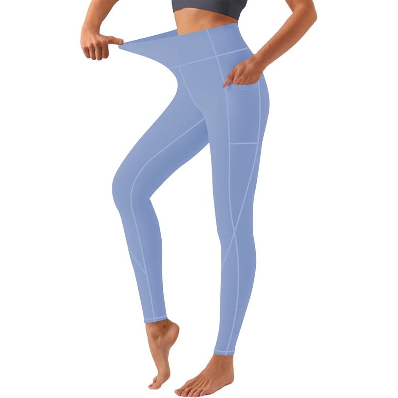 High Waist Yoga Pants for Women with Pockets - Tummy Control Workout Leggings