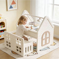Kids 9-in-1 Activity Table with Storage, Drawing, Building & Play House