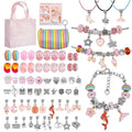 DIY Charm Bracelet Making Kit - 66 Pcs Jewelry Craft Set for Girls