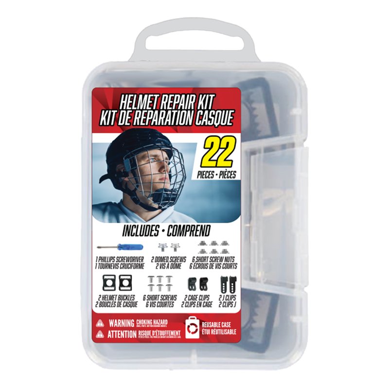 Hockey Helmet Repair Kit 22 Pieces for All Repairs & On-the-Go Use