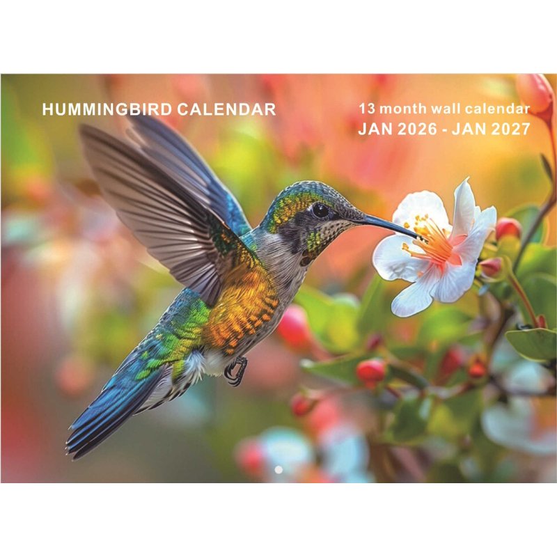 2026-2027 Wall Calendar with Ruled Blocks Holiday Notes - 12x9 Inch Desk & Wall Planner