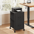 2-Drawer Mobile File Cabinet with Casters for Home Office Storage