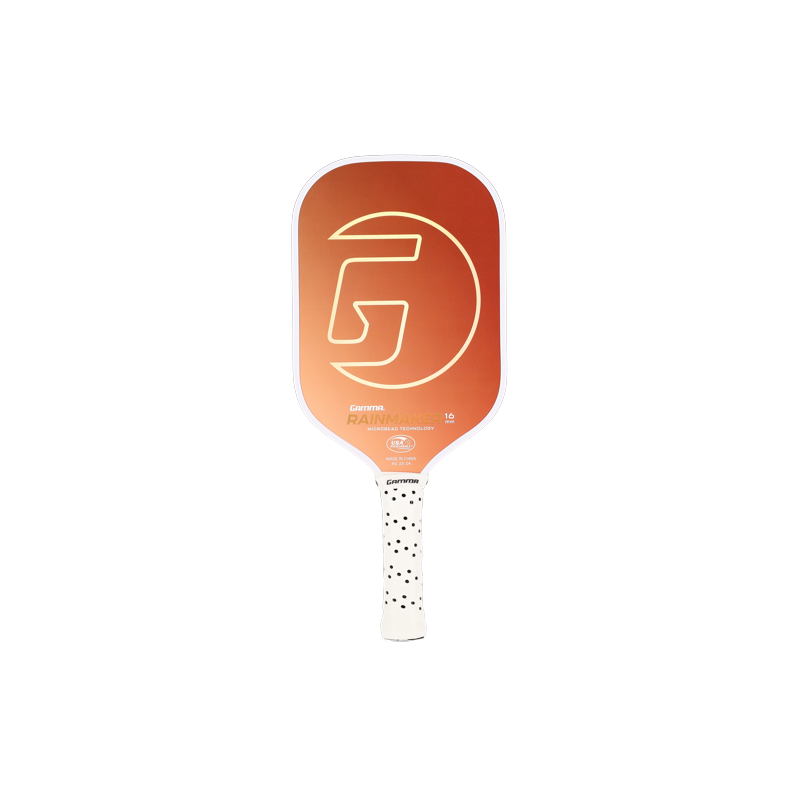 Gamma Rainmaker 16 mm Microbead Pickleball Paddle - Orange (Variation: Rainmaker, 16 mm, Orange)