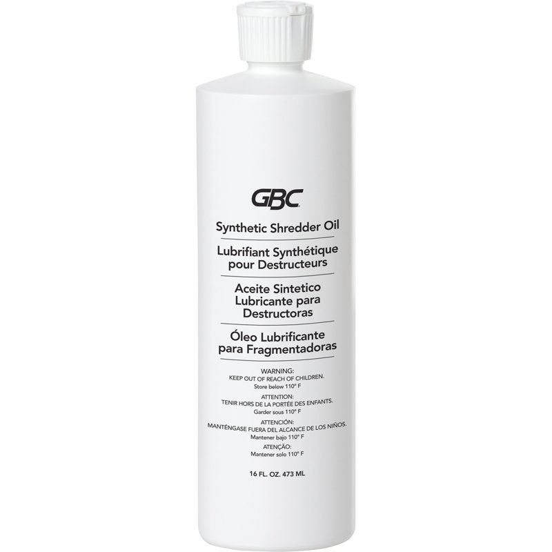 GBC Shredder Oil - 16 oz Lubricant for Office Shredders, Reduces Jams