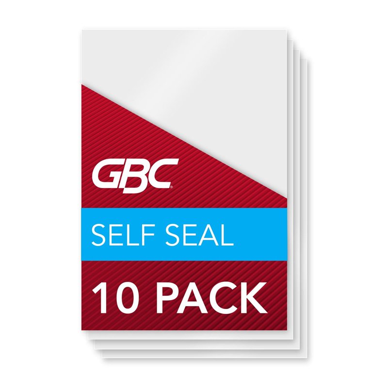 Self-Sealing Laminating Pouches Wallet Size 8 Mil Clear Pack of 10