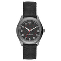 Men's Watch with Gunmetal Case & Black Nylon Strap – Easy Read Dial, Water Resistant