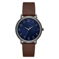 Men's Watch with Blue Dial and Vegan Leather Strap - Multiple Colors