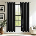 Blackout Curtains for Living Room - Noise-Reducing, Heat-Insulating, Black-Lined Drapes