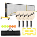 Portable Pickleball Net Set 22ft with Wheels, Paddles, Balls & Carry Bag