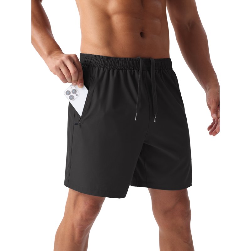 Men's Athletic Running Shorts Quick Dry with Zipper Pockets - Lightweight Workout & Basketball Shorts
