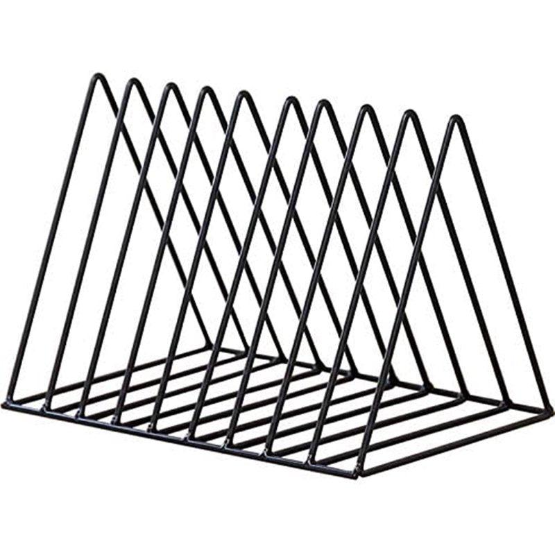 Modern Wire Desk Organizer with 9 Compartments - Black Office File Holder