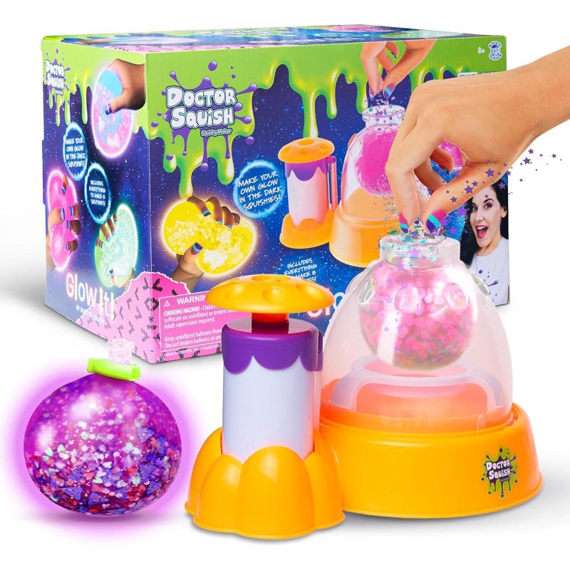 Glow-in-the-Dark Squishy Maker Kit with 8 Squishies & Accessories
