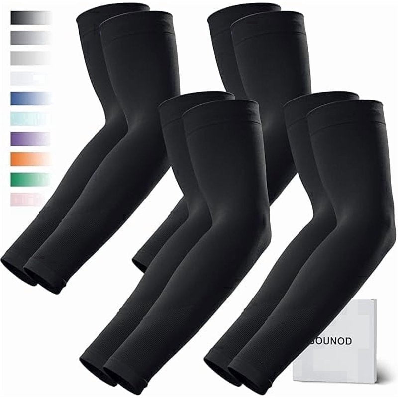 UV Protection Sun Arm Sleeves 4-Pack for Men Women UPF 50+ Compression Sun Sleeves
