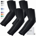 UV Protection Sun Arm Sleeves 4-Pack for Men Women UPF 50+ Compression Sun Sleeves