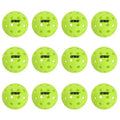 GSE 12-Pack Outdoor Pickleball Balls Set - 40-Hole, Fluorescent Green | Variation: Green