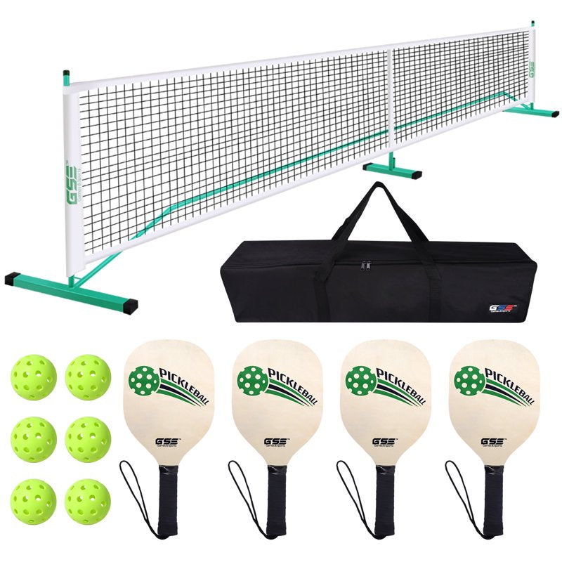 Complete Pickleball Set with Net Paddles and Balls - Outdoor Recreation