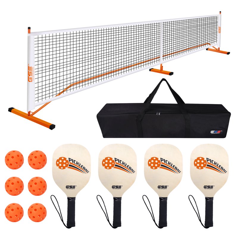 Complete Pickleball Set with Net Paddles and Balls - Outdoor Recreation