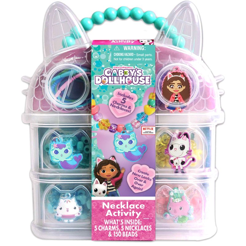 Gabby’s Dollhouse Necklace Activity Set with Charms & Beads — Blue Variation