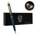 Garland Metal Twist Pen - USA-Made Cerakote Ballpoint, Gift Box, Gun Metal Blue