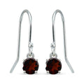 Sterling Silver Dangle Earrings with 5mm Solitaire Gemstones for Women & Teens