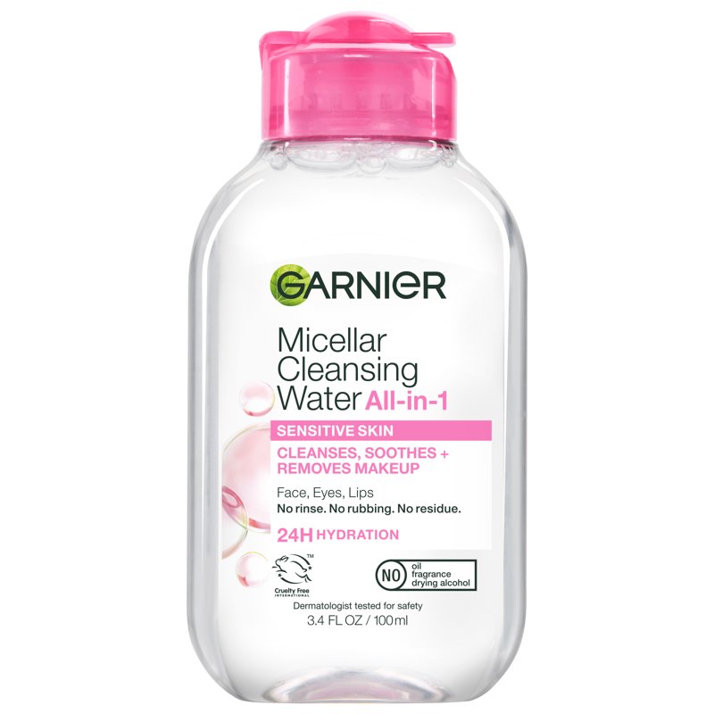 Garnier Micellar Cleansing Water All-in-1 Makeup Remover & Face Cleanser, 3.4 fl oz