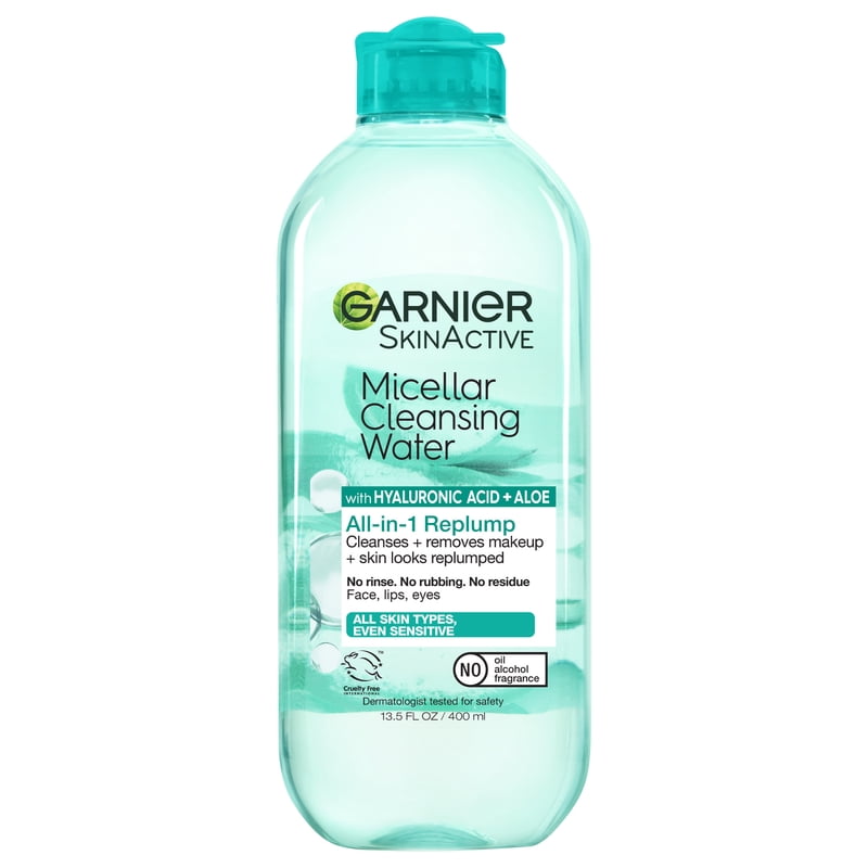 Micellar Cleansing Water with Hyaluronic Acid & Aloe - All Skin Types, 13.5 fl oz