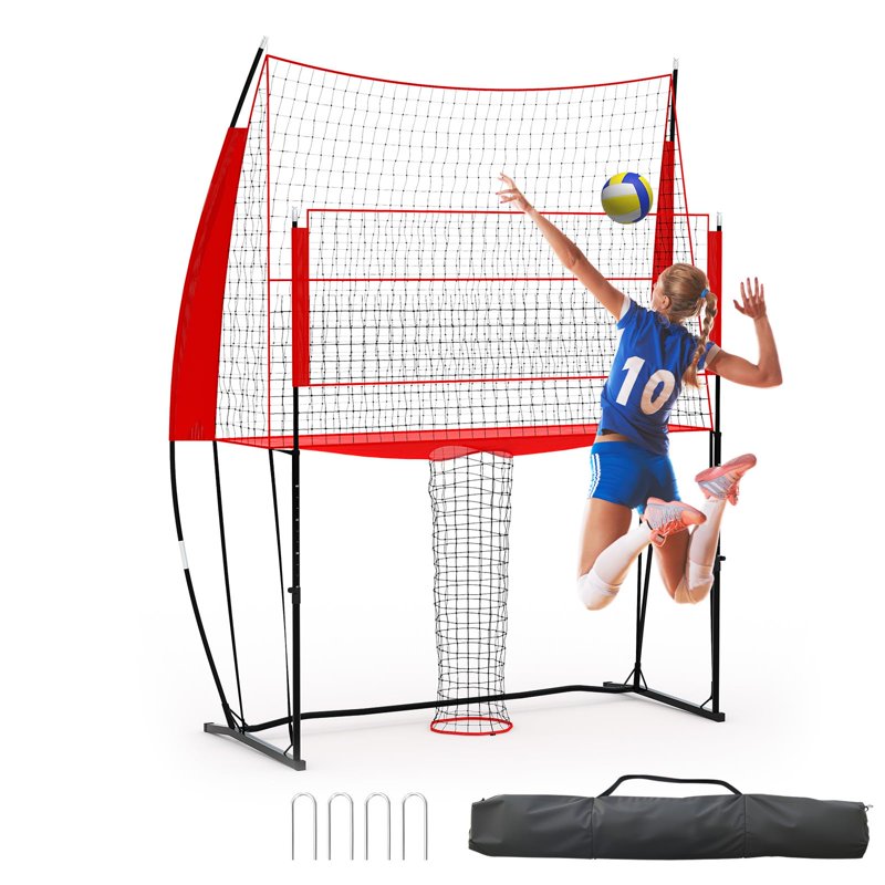 8x11 Ft Volleyball Net System with Adjustable Height Portable Setup for Indoor Outdoor Training