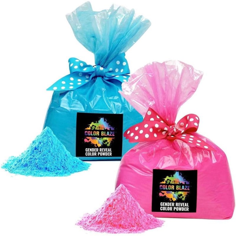 Gender Reveal Color Powder Pack - 10 Pounds Pink & Blue Bulk Party Supplies