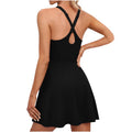 Women's Tennis Dress with Built-in Shorts and Bra - Athletic Workout Golf Dress