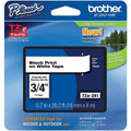 Brother TZE-241 Black on White Laminated Label Tape 3/4" (18mm) for Label Makers