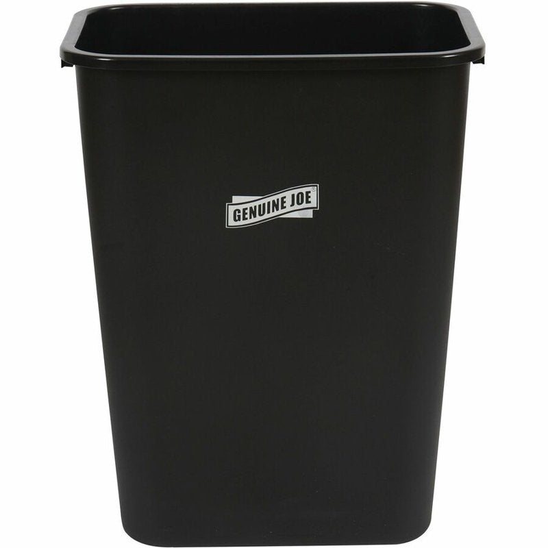 41-Quart Black Wastebasket - Durable Plastic Trash Can for High Traffic Areas