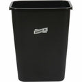 41-Quart Black Wastebasket - Durable Plastic Trash Can for High Traffic Areas