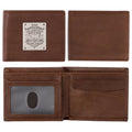 Leather RFID Wallet for Men with Christian Script - Gift-Ready Brown Bifold