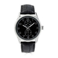 Men's Silver Tone Black Dial Watch - Easy Read Quartz Sport Watch