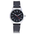 Men's Analog Watch with Water-Resistant Black and Silver Case