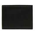 Men's Black Trifold Wallet with RFID Protection and Multiple Card Slots
