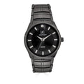 Men's 41mm Gunmetal Slim Case Bracelet Watch - Elegant Timepiece