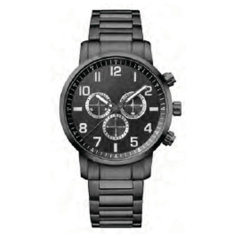Men's Gunmetal Round Bracelet Watch with Black Dial - Casual & Gift Ready