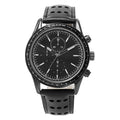 Men's 42mm Gunmetal Analog Watch with Luminous Hands and Black Strap