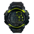 Digital Sport Wristwatch with Water Resistance and Neon Accents