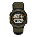 Men's Digital Sport Watch with Green Bezel, Nylon Strap, 44MM Case