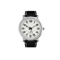 Men's Silver Tone Round Watch with Easy Read Dial – Analog Quartz, Stylish Vintage Design