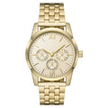 Gold Men's Watch with Roman Numerals 42MM Classic Quartz Timepiece