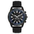 Men's Casual Black Watch with Alloy Case and Black PU Strap