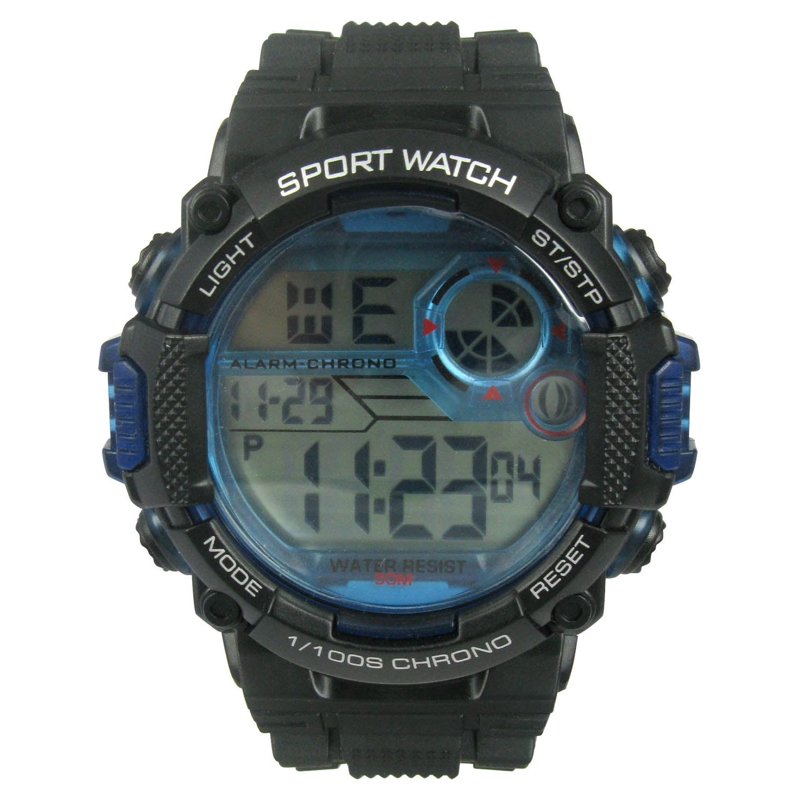 Digital Sport Wristwatch for Men with Water Resistance and Stopwatch