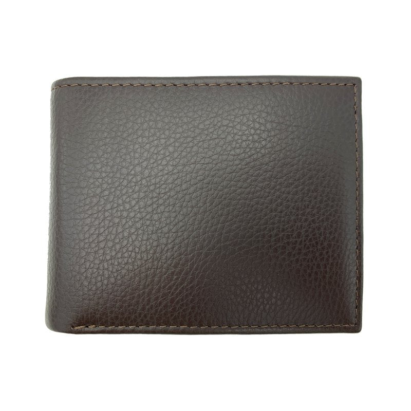 Men's RFID Blocking Bifold Wallet - Genuine Leather, Brown